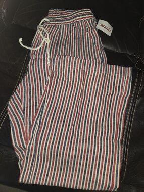 Indigo Rein Red, Navy & Cream Striped Drawstring Pants
